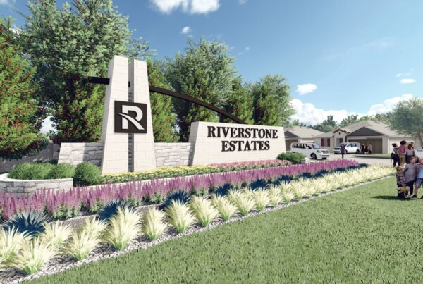 Riverstone entry monument
